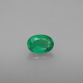 0,45 ctw natürlicher grüner Smaragd, Oval Schliff, SI-I1