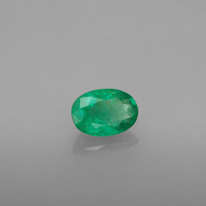 0,45 ctw natürlicher grüner Smaragd, Oval Schliff, SI-I1