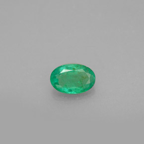 0,42 ctw natürlicher grüner Smaragd, Oval Schliff, SI-I1