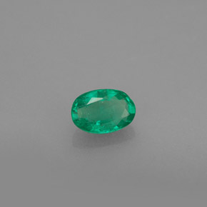 0,48 ctw natürlicher grüner Smaragd, Oval Schliff, SI
