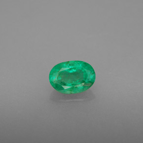 0,51 ctw natürlicher grüner Smaragd, Oval Schliff, SI