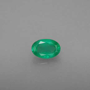 0,43 ctw natürlicher grüner Smaragd, Oval Schliff, SI-I1