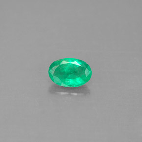 0,40 ctw natürlicher grüner Smaragd, Oval Schliff, SI-I1