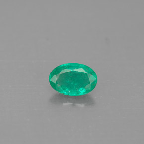 0,36 ctw natürlicher grüner Smaragd, Oval Schliff, SI-I1