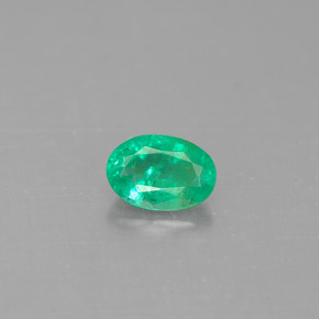 0,45 ctw natürlicher grüner Smaragd, Oval Schliff, SI-I1
