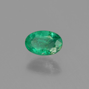 0,43 ctw natürlicher grüner Smaragd, Oval Schliff, SI-I1