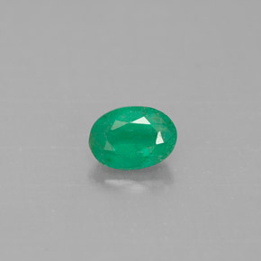 0,46 ctw natürlicher grüner Smaragd, Oval Schliff, SI-I1