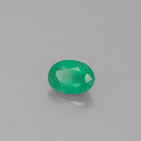 0,46 ctw natürlicher grüner Smaragd, Oval Schliff, SI-I1