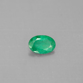 0,33 ctw natürlicher grüner Smaragd, Oval Schliff, SI-I1