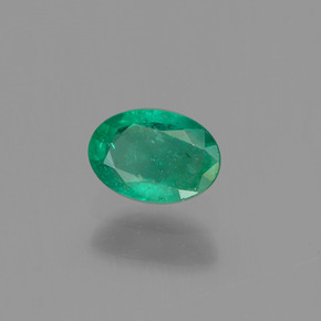 0,46 ctw natürlicher grüner Smaragd, Oval Schliff, SI