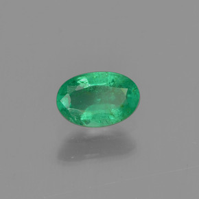 0,46 ctw natürlicher grüner Smaragd, Oval Schliff, SI