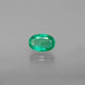 0,47 ctw natürlicher grüner Smaragd, Oval Schliff, SI