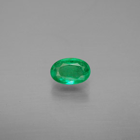 0,40 ctw natürlicher grüner Smaragd, Oval Schliff, SI