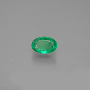 0,40 ctw natürlicher grüner Smaragd, Oval Schliff, SI