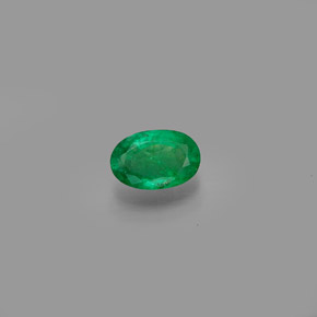 0,40 ctw natürlicher grüner Smaragd, Oval Schliff, SI