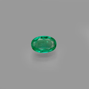 0,38 ctw natürlicher grüner Smaragd, Oval Schliff, SI