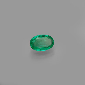 0,38 ctw natürlicher grüner Smaragd, Oval Schliff, SI