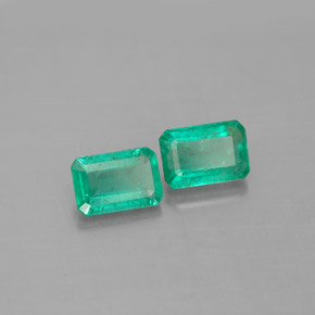  ct natürliche grüner Smaragd-Edelsteine, Smaragdschliff, SI