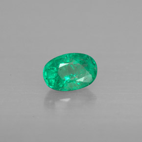 0,42 ctw natürlicher grüner Smaragd, Oval Schliff, VS-SI