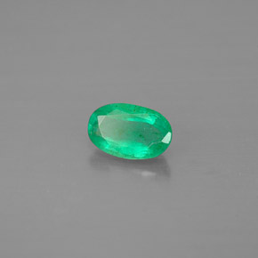 0,40 ctw natürlicher grüner Smaragd, Oval Schliff, VS-SI