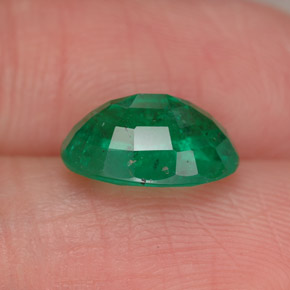 2,46 ctw natürlicher grüner Smaragd, Oval Schliff, SI-I1