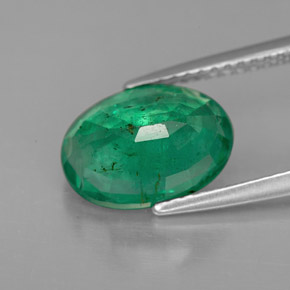2,81 ctw natürlicher grüner Smaragd, Oval Schliff, VS-SI