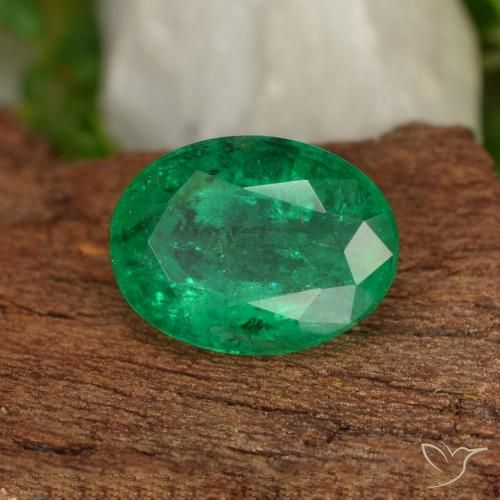 1.52ct Natürlicher Mittelgrün Smaragd, Oval, SI-I1
