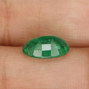 1,60 ctw natürlicher grüner Smaragd, Oval Schliff, SI-I1