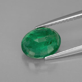 1,99 ctw natürlicher grüner Smaragd, Oval Schliff, VS-SI
