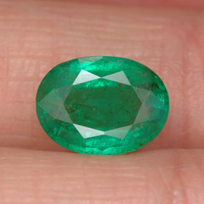 1,72 ctw natürlicher grüner Smaragd, Oval Schliff, VS-SI