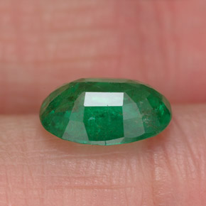 1,72 ctw natürlicher grüner Smaragd, Oval Schliff, VS-SI