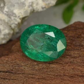 1,54 ctw natürlicher grüner Smaragd, Oval Schliff, VS-SI