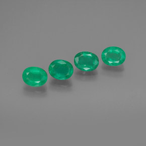 ct natürliche grüner Smaragd-Edelsteine, Oval Schliff, SI