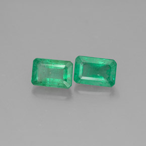  ct natürliche grüner Smaragd-Edelsteine, Smaragdschliff, SI