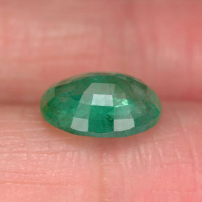 1,64 ctw natürlicher grüner Smaragd, Oval Schliff, SI