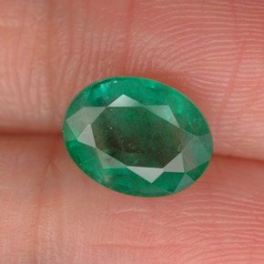 1,78 ctw natürlicher grüner Smaragd, Oval Schliff, SI-I1