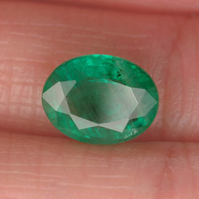 1,78 ctw natürlicher grüner Smaragd, Oval Schliff, SI-I1