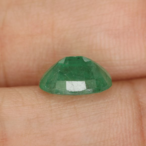 1,61 ctw natürlicher grüner Smaragd, Oval Schliff, SI-I1