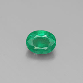 0,38 ctw natürlicher grüner Smaragd, Oval Schliff, SI
