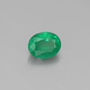 0,38 ctw natürlicher grüner Smaragd, Oval Schliff, SI