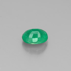 0,38 ctw natürlicher grüner Smaragd, Oval Schliff, SI