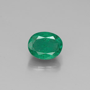 0,44 ctw natürlicher grüner Smaragd, Oval Schliff, SI