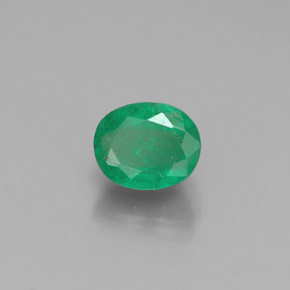 0,43 ctw natürlicher grüner Smaragd, Oval Schliff, SI