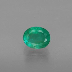 0,36 ctw natürlicher grüner Smaragd, Oval Schliff, SI