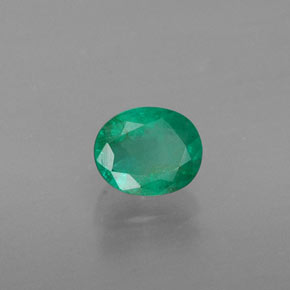 0,36 ctw natürlicher grüner Smaragd, Oval Schliff, SI