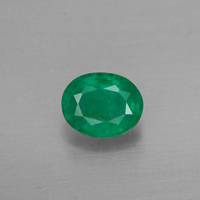 0,36 ctw natürlicher grüner Smaragd, Oval Schliff, SI
