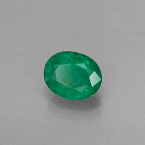 0,36 ctw natürlicher grüner Smaragd, Oval Schliff, SI
