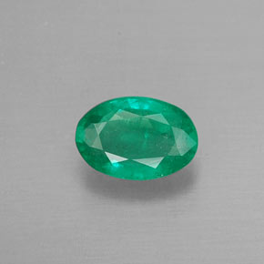 0,46 ctw natürlicher grüner Smaragd, Oval Schliff, SI