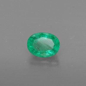 0,37 ctw natürlicher grüner Smaragd, Oval Schliff, SI