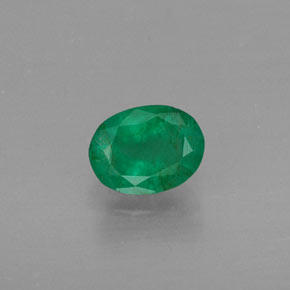 0,37 ctw natürlicher grüner Smaragd, Oval Schliff, SI